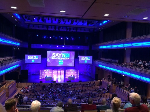 The 'Say No To EU' event was well attended in The Sage, Gateshead.